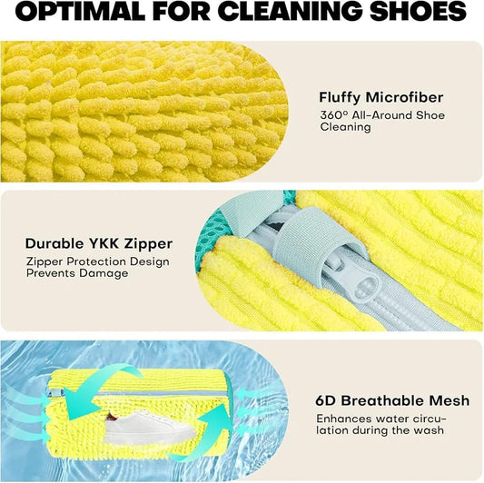Premium Shoes Washing Bag – Reusable Mesh Laundry Bag for Safe Sneaker & Shoe Cleaning .