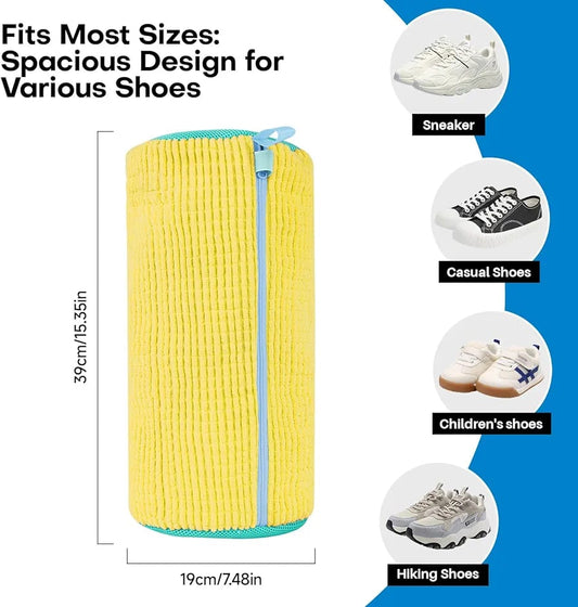 Premium Shoes Washing Bag – Reusable Mesh Laundry Bag for Safe Sneaker & Shoe Cleaning .