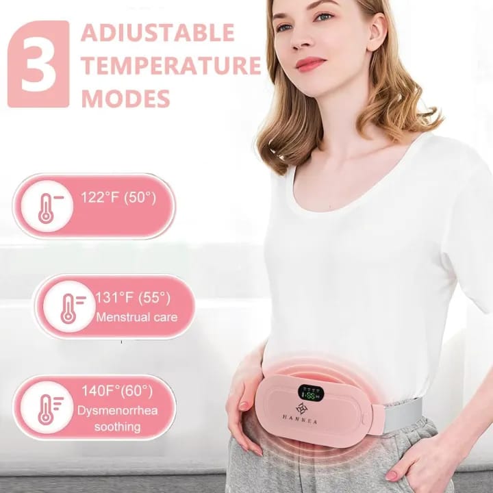 Portable Electric Heating Pad for Women – Fast Heating Waist & Menstrual Pain Relief Belt | Rechargeable Heating Massager