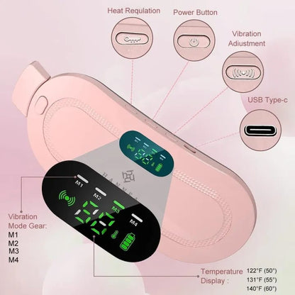 Portable Electric Heating Pad for Women – Fast Heating Waist & Menstrual Pain Relief Belt | Rechargeable Heating Massager
