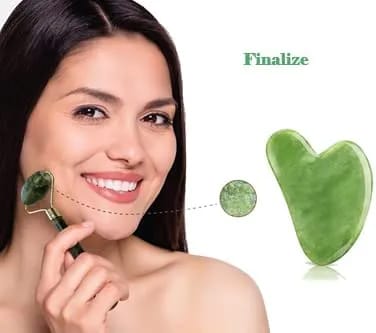 2-in-1 Ice & Jade Facial Roller – Face Massager for Skin Tightening, Puffiness Relief & Glowing Skin